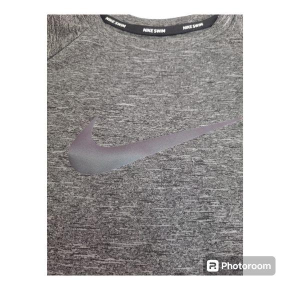 Nike Boys' Half Sleeve Hydro Rash Guard Heather Gray T-Shirt Size Large - Picture 6 of 12